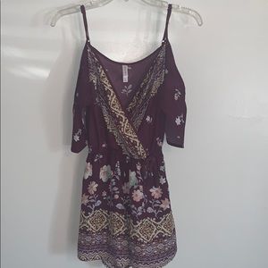 Pretty Purple Romper. Cold shoulder